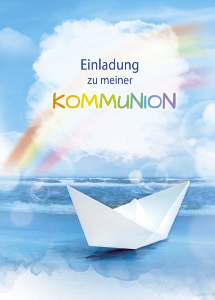 Einladung Kommunion 5 Stück, inkl Umschlag