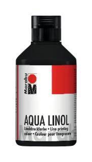 Aqua Linoldruckfarbe, Schwarz 073, 250 ml