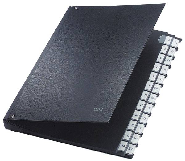 5924 Pultordner A Z, 24 Fächer, PP, schwarz