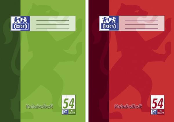 Vokabelheft LIN54 A4, 40 Blatt, liniert