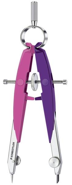 Geometriezirkel neon pink violett