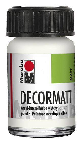 MARABU Decormatt Acryl weiß 1401 39 070 15ml Glas