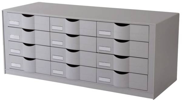 Schubladenelement für Rolladenschrank easyOffice grau