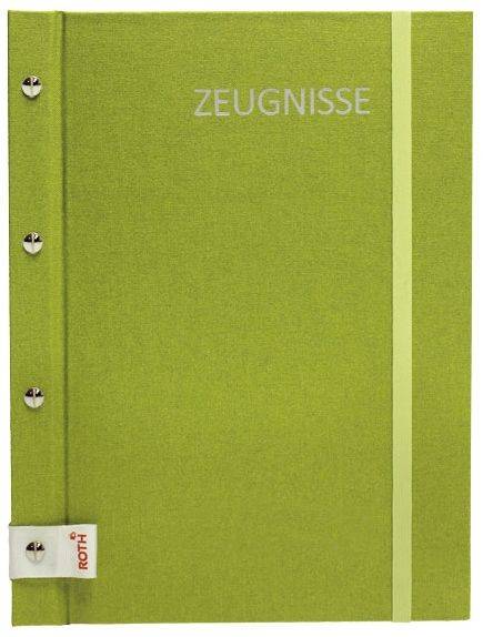 ROTH Zeugnismappe A4 Metallium grün 88564 inkl. 12 Hüllen