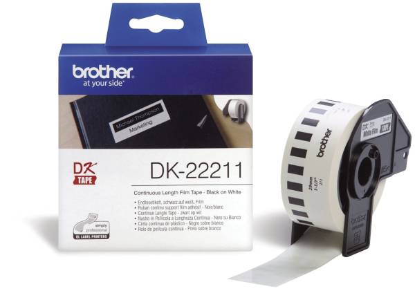 DK Endlosetiketten Film Etiketten 29 mm x 15,24 m weiß