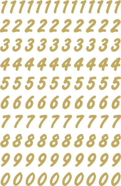 HERMA Zahletikett 0-9 wetterfest gold 4151