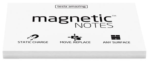 MAGNETIC NOTES Haftnotizblock statisch 100x70mm weiß M2002 100BL