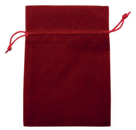 Geschenksäckchen Samt rot, 13 x 18 cm
