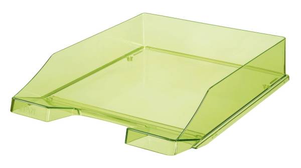 Briefkorb KLASSIK A4, grün transparent