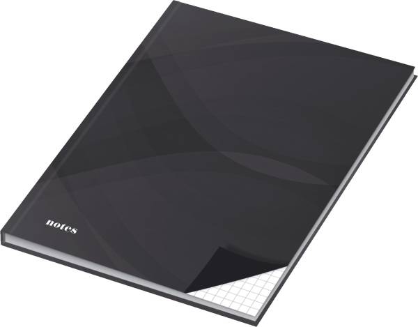 Notizbuch A5, Hardcover, kariert, 96 Blatt, schwarz