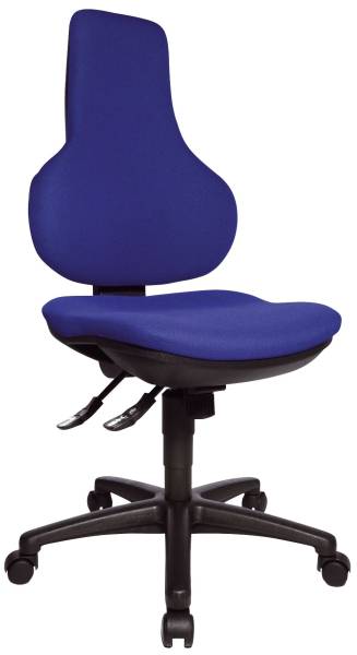Drehstuhl Ergo Point ohne Armlehnen blau
