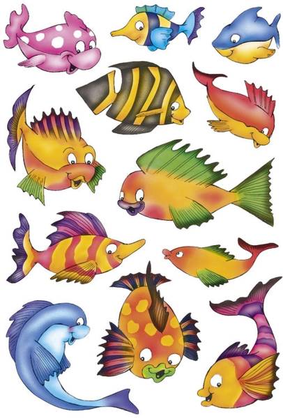 3524 Sticker DECOR Bunte Fische