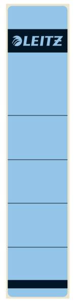 1643 Rückenschilder Papier, kurz schmal, 10 Stück, blau