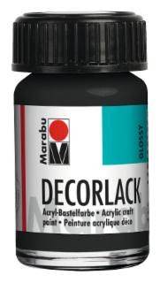 Decorlack Acryl, Schwarz 073, 15 ml