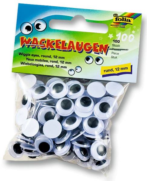 FOLIA Wackelaugen D12mm 750012 100ST
