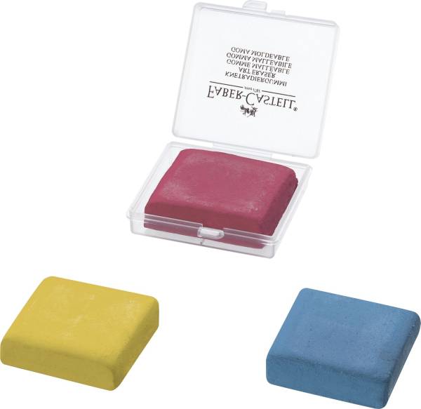 FABER CASTELL Radierer Knetgummi gelb+rot+blau 127321