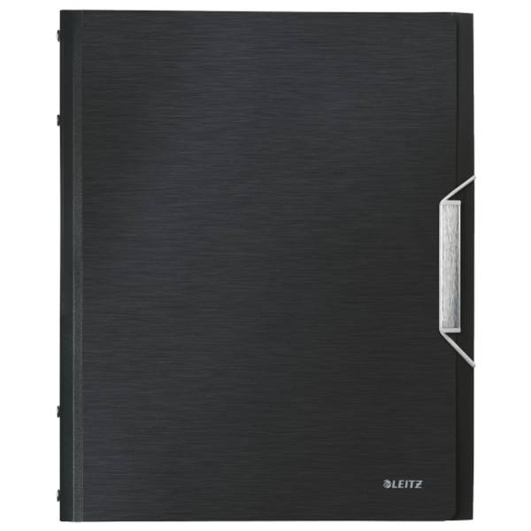 LEITZ Ordnungsmappe Style A4 satin schwarz 3996-00-94 PP 12 Fächer