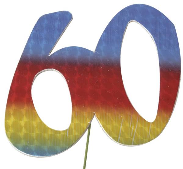 Jubiläumszahl 60 bunt