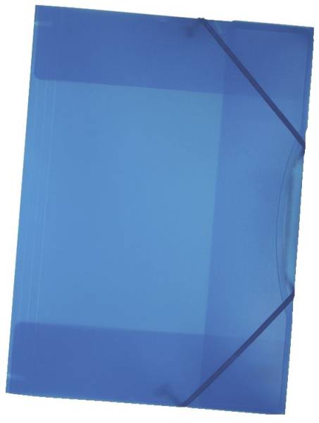 Sammelmappe mit Gummiband, DIN A3, transparent, blau