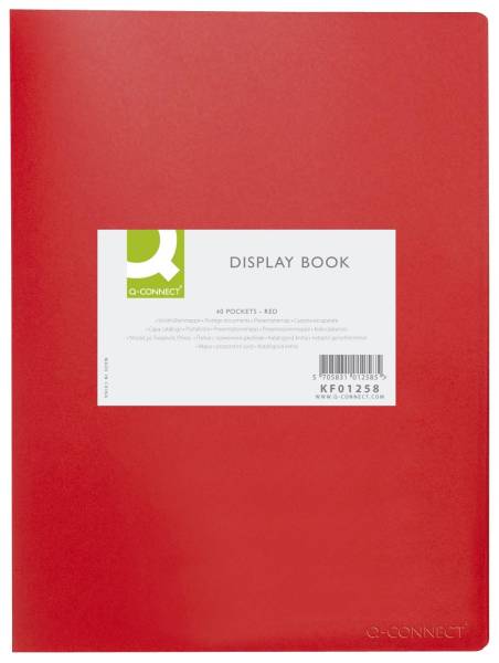 Q-CONNECT Sichtbuch A4 rot KF01258 40Hüllen