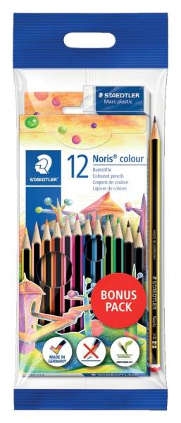 Farbstiftetui Noris Club Promotion Set 12 St Farbstifte + 1 St Radierer und Bleistift®