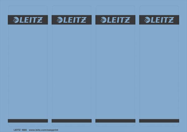 1685 PC beschriftbare Rückenschilder Papier, kurz breit,100 Stück, blau