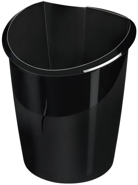 Papierkorb Ellypse schwarz, 15 Liter