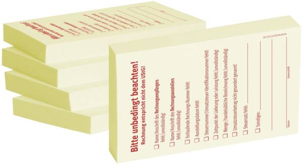 Bedruckte Haftnotizen Text: Bitte unbedingt beachten