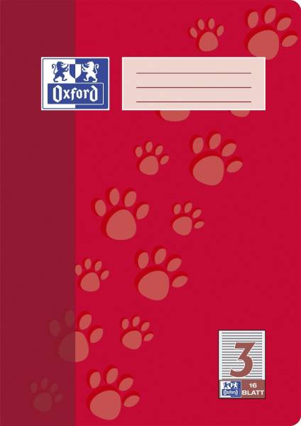 Heft A4 16 Blatt Lineatur 3 ohne Rand