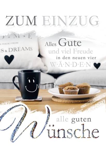 Glückwunschkarte Einzug inkl Umschlag
