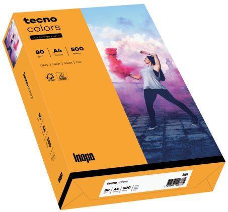 TECNO Kopierpapier Colors A4 80g 500BL m.orang 2100011411