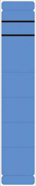 Ordner Rückenschilder schmal kurz, 10 Stück, blau