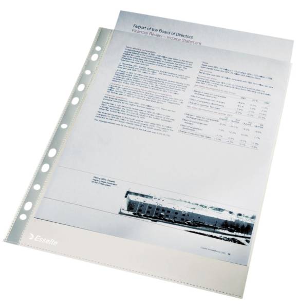 Standard Prospekthüllen glasklar, 0,04 mm, A4, 100 Stück