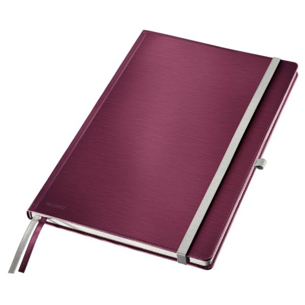 LEITZ Notizbuch Style A4 lin. HC granat rot 4475-00-28 80 Blatt Hardcover
