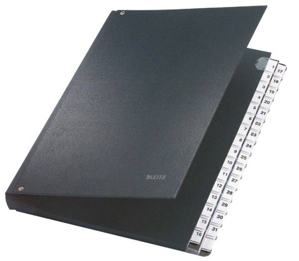 5931 Pultordner 1 31, 32 Fächer, PP, schwarz