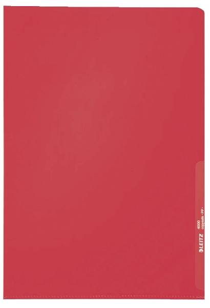 4000 Standard Sichthülle A4 PP Folie, genarbt, rot, 0,13 mm