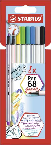 Fasermaler Pen 68 brush 8 Stück sortiert