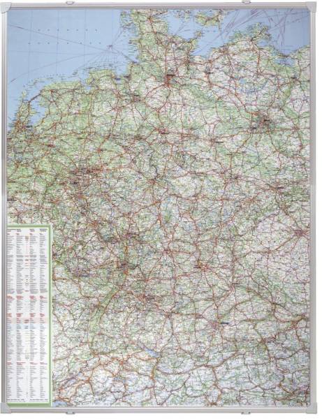 FRANKEN Wandtafel Straßenkarte KA301P pinnbar