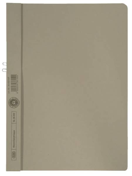 Klemmmappe, Manilakarton (RC), 250 g qm, für 10 Blatt A4, grau