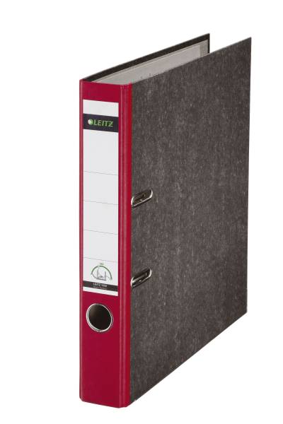 1050 Ordner A4 Wolkenmarmor, 52 mm, rot