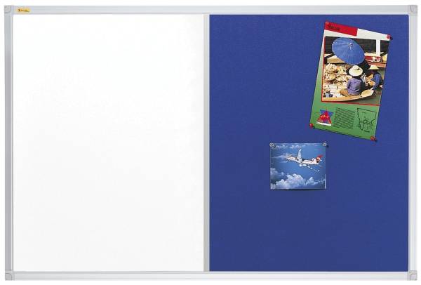 Kombitafel X tra!Line 120 x 90 cm, Schreib und Filztafel, blau®