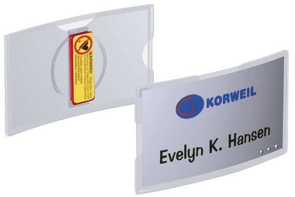 DURABLE Namensschild 25ST 40x75mm 8123 19 m.Magnet konvex