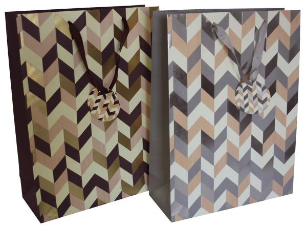 Geschenktragetasche Zacken sort. 1290 40x30x12cm