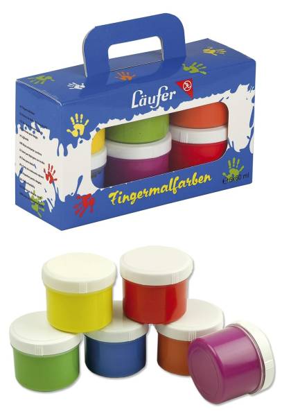 Schulmalfarben 6x 60 ml, sortiert