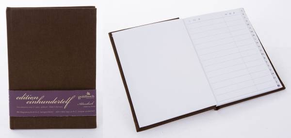 GOLDBUCH Adressbuch Edition 111 dunkelbraun 66755