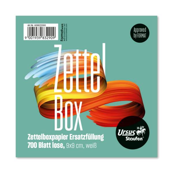 Ersatzzettel weiß, ca 700 Blatt, 9 x 9 x 9 cm, lose