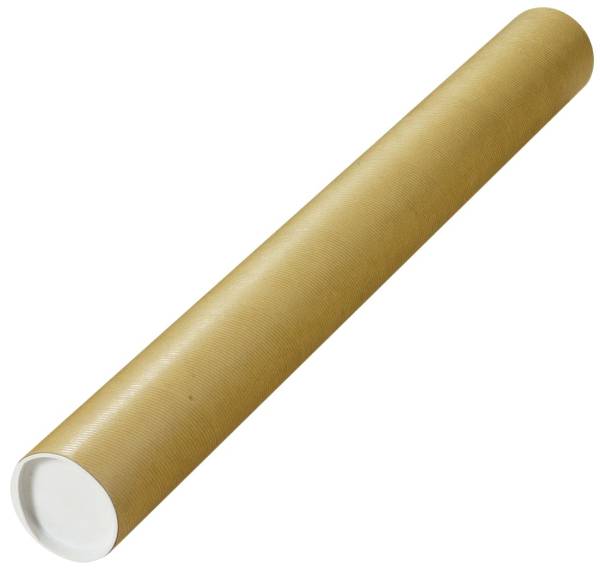 Versandrohre mit vormontierten Verschlusskappen Ø 80 x 750 mm, braun, 10 Stück