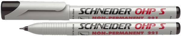SCHNEIDER Folienstift 221 schwarz SN112501 wasserlösli