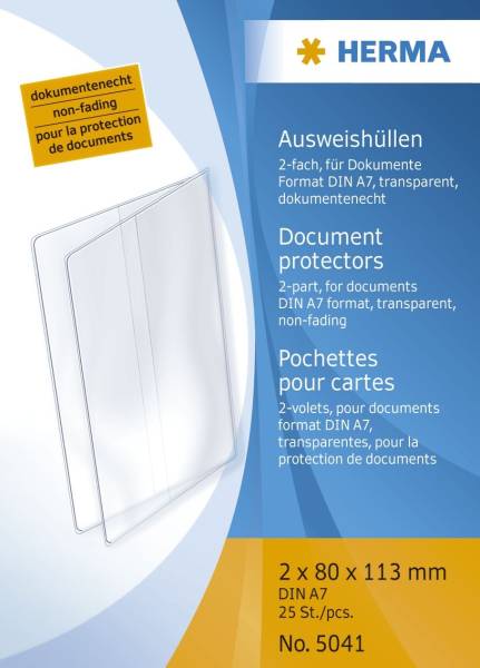 HERMA Ausweisklapphülle 2x113x80 mm transp. 5041