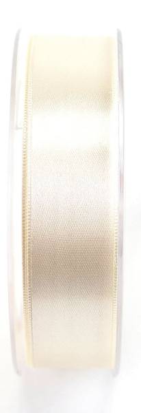 Doppelsatinband 25 mm x 25 m, creme